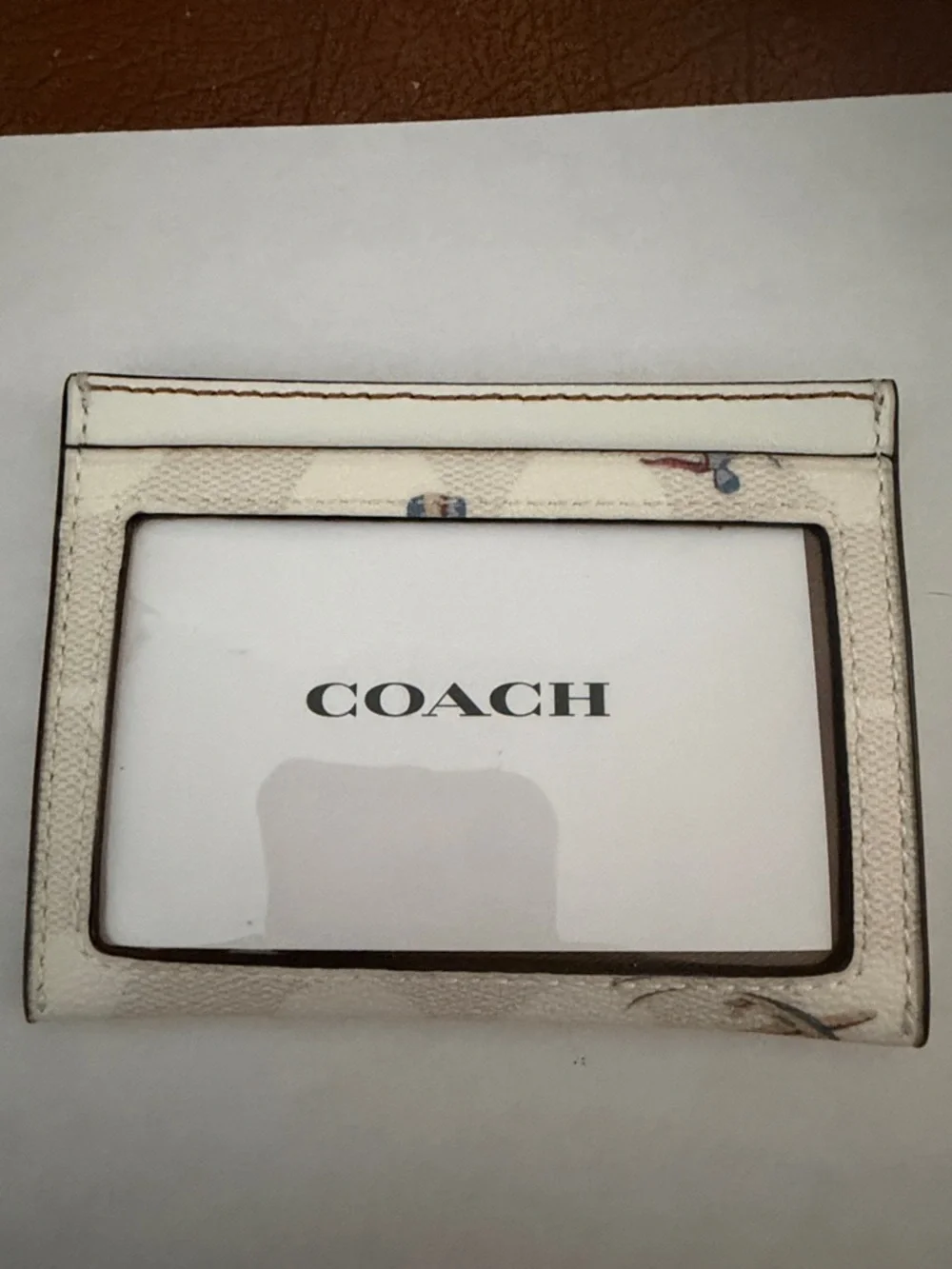 Coach White Beach Hawaii Print Card Holder - Picture 2 of 2
